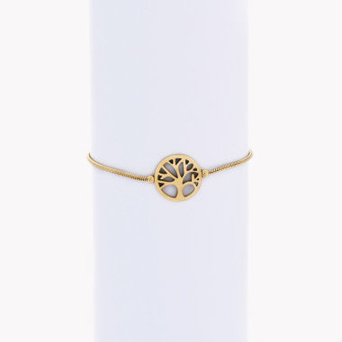 Conjunto L&L Aço - Brincos e Pulseira de Aço da árvore da vida - L&L Aço