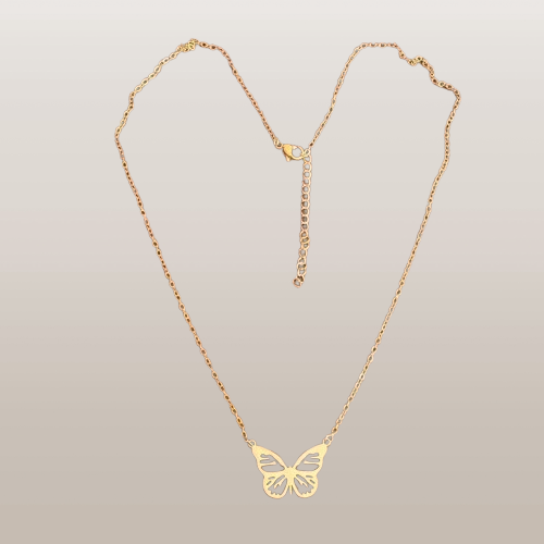 Colar em Aço com design borboleta