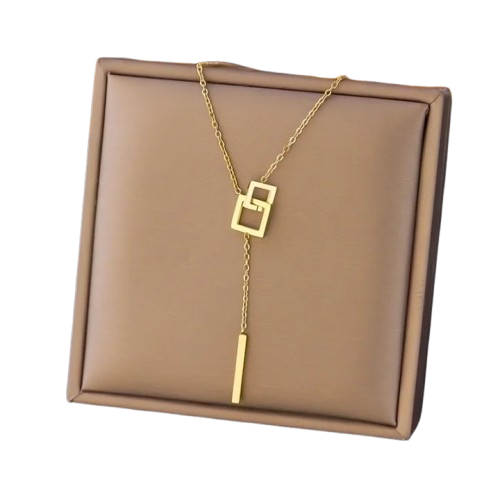 Colar em Aço design geométrico