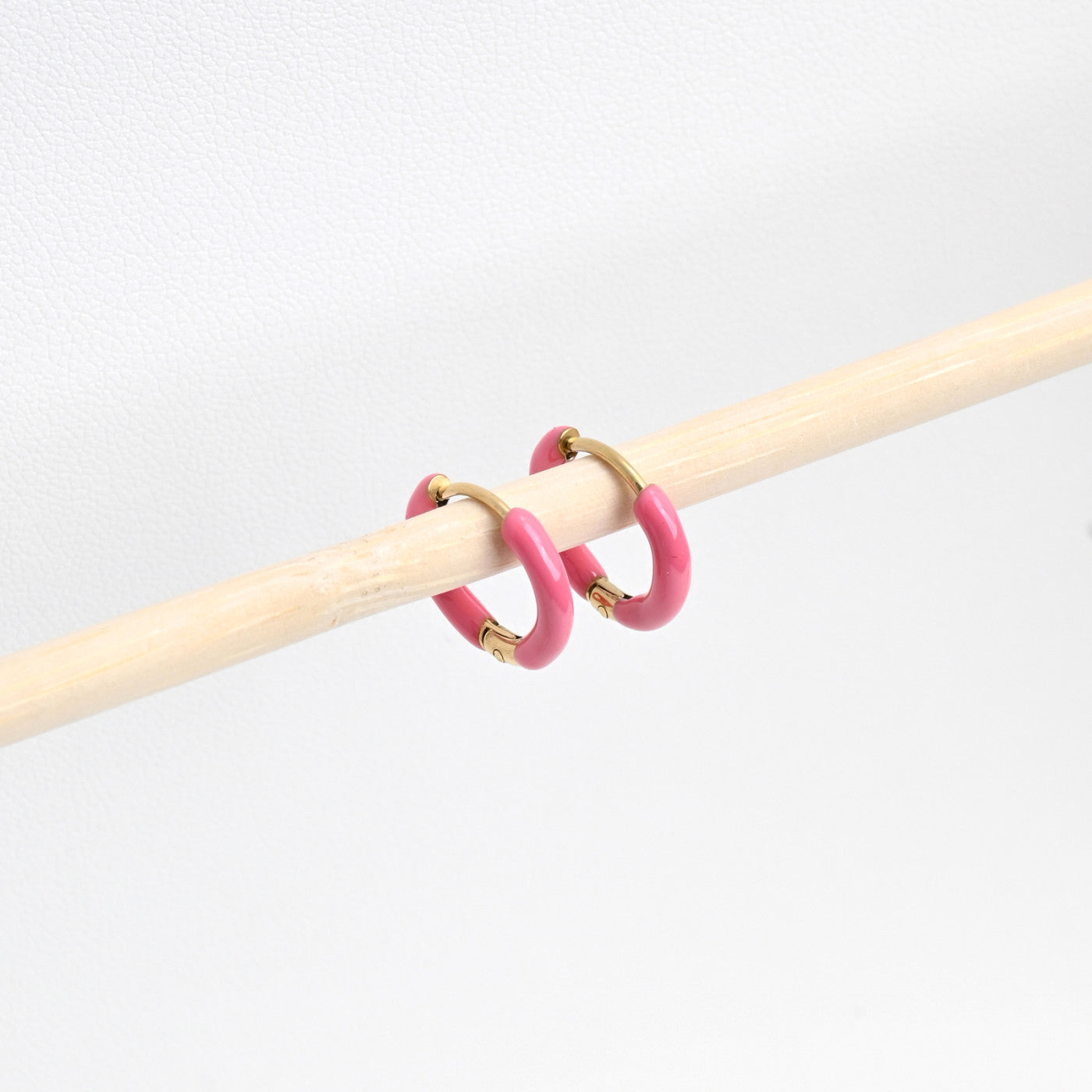 Argolas Aço finas Rosa - L&L Aço