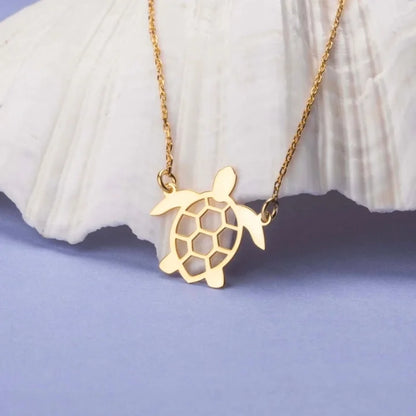 Colar em Aço design tartaruga