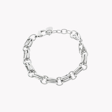 Conjunto L&L Aço - Pulseira e Colar de Aço de Elos combinados - L&L Aço